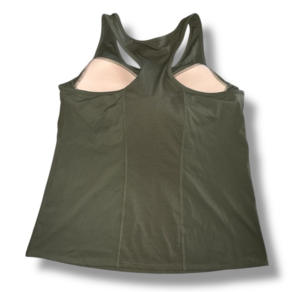TALBOTS Performance Interlock Tank with Bra - XL Olive Branch - Picture 7 of 12